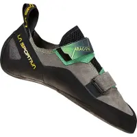 La Sportiva Aragon, Climbing Footwear, 42.5, Clay/Jasmine Green (Grey) -