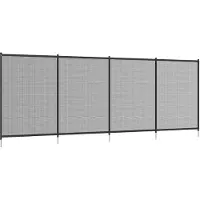 Outsunny Teichzaun, 365 x 126 cm Gartenzaun, 4er Set Dekorative Poolzaun mit Fuß