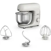 Tefal Bake Essential QB160138, 4,8 l, Weiß, Drehregler, Schlagen, Kneten, Mixen, 1,8 kg, Edelstahl