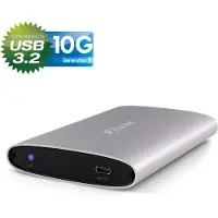 Fantec ALU-25U31 2,5" USB 3.2 Aluminium Gehäuse für SATA HDD/SSD, silber