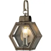Quintiesse Elstead Heath Außen-Außenwandleuchte E27 42cm Brünierte Bronze Klar IP44