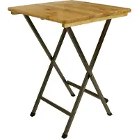Degamo Stehtisch Partytisch Bartisch Stehbiertisch ZÜRICH 78x78cm quadratisch, Holz + Metall