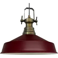 Bamyum Pendelleuchte Asletl Hängelampe Industrial aus Metall Ø41 cm, Burgunderrot Pendelleuchte