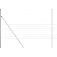 vidaXL Ground Fix Geschweißter Drahtzaun 50 x 1,4 m Verzinkter Stahl