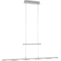 Selltec LED Pendellampe NELE 130 cm höhenverstellbar, CCT, dimmbar, Sensorschalter silber Wohnzimmer, Esszimmer, Küche