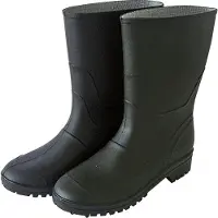 Car Mel Shoes Schwarze halbhohe Garten-Gummistiefel, wasserdicht und rutschfest, Größe 39