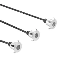 LINDBY Gracelle LED-Bodeneinbaulampe, 3 Stück rund