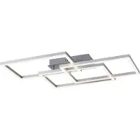 LOLA Smart LED Deckenlampe LOLAsmart - MAXI Steuerbar per Tuya App, CCT RGB dimmbar Fernbedienung silber Wohnbereich, z.B. Wohnzimmer, Schlafzimmer, Esszimmer, Flur, Büro und Arbeitszimmer