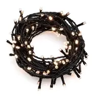 Konstsmide Micro LED Lichterkette, 1000 warm weiße Dioden, 24V, Außen (IP44), schwarzes Kabel