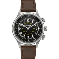 Bulova BulovaClassic 96A245 Automatik Fliegeruhr Edelstahl Leder Saphirglas