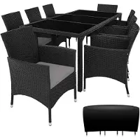 TecTake Rattan Sitzgruppe Almansa für 8 Personen