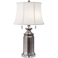 Elstead Lighting Elstead Stateroom Tischleuchte E27 2-fach Antikes Nickel