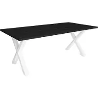 Skraut Home Esstische, 10 gäste, 194x90x75cm, Robust und stabil, Schwarz, Industrielles Stil