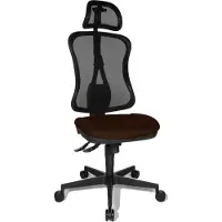 Topstar Bürostuhl Head Point SY, HE200 G08/B90X Stoff braun, Gestell schwarz