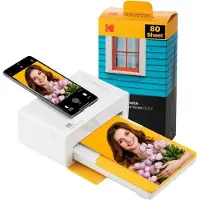 Kodak Dock Plus Fotodrucker, Farbsublimation, 10x15cm, kabellos, Smartphone-kompatibel, USB, kompakt, Sofortdruck