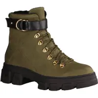Tamaris 25213-710 Damenboots, Leder/Snthetik, Olive/Black, NEU - Damenschuhe Top Trends, Grün, leder/synthetik, absatzh&oumlhe: 25 mm