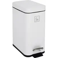 SVITA STM5 Mülleimer Treteimer 5l inkl. Inneneimer Softclose-Deckel Weiß