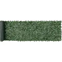 Vevor Sichtschutzzaun 990x4010mm künstlicher grüner Sichtschutz Efeuzaun mit Netzgeweberückseite und verstärkter Verbindung