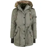 Brandit Winterjacke Damen Saby Girls Parka oliv Basics 100% Baumwolle M
