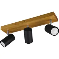Etc-shop Deckenstrahler, Holz, Spots verstellbar L 44 cm