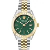Versace VEKHA0525 Athletics silber gold grün Edelstahl Herren Uhr NEU