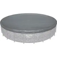 Bestway Winterfeste Premium-Abdeckplane Ø 671 cm, grau, rund