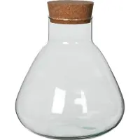 Mica Decorations Emily Vorratsglas - H25 x Ø23 cm - Recyceltes Glas - Transparent