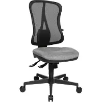 Topstar Bürostuhl Head Point SY, HE200 G23/B90 Stoff grau, Gestell schwarz