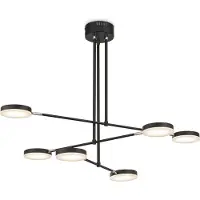 Maytoni Fad Pendelleuchte MOD070PL-L38B3K LED, Schwarz, aus Metall und Acryl, 3000K, 2200lm