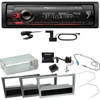 Pioneer MVH-S420DAB DAB+ USB MP3 Einbauset für Opel Vectra C Meriva Vivaro Combo