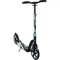 Globber muuwmi Aluminium Scooter Pro – Tretroller, 230/205 mm, ABEC 7, höhenverstellbar, XL-Deck, BMX-Lenker, türkis
