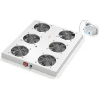Roline 19-Zoll Dachlüftereinheit 6 Lüfter, Thermostat für Serverschrank grau
