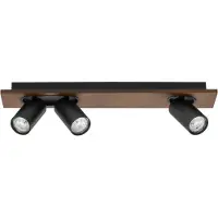 Ledvance DECOR SPOT MERCURY, 3 x 3,4W, 690lm, Holzoptik schwarz, Spotleuchte, verstellbare Köpfe, vielseitig anwendbar, Innenraumspot, austauschbare LED-Lampen, warmweiße Lichtfarbe, GU10