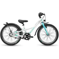 Coolmobility 20 Zoll Kinderfahrrad S'COOL XXlite SL, 3 Gang, V-Brake, Aluminiumrahmen, Reflektoren, White/Aqua, 115–130 ab 6 J.