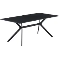 Möbilia Esstisch 180 x 90 cm | Platte MDF 20 mm | Gestell Metall | B 180 x T 90 x H 75 cm | grau-schwarz | 12020038 | Serie TISCH