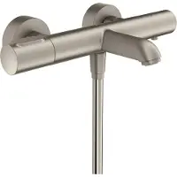 Hansgrohe Wannen-Thermostat Axor Citterio M AP, Ausl. 180mm, 2 Verbr., Edelstahl-Optik