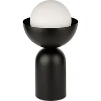 Osram Decor Bowl Tischleuchte E14 Schwarz 200mm, Tischlampe, Metall, Glas, für elegante Raumgestaltung