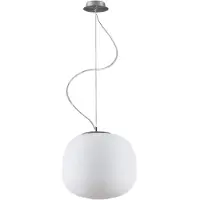 LINDBY Ginevra Pendelleuchte White - , dimmbar, Weiß, für Küche, Glas, Modern
