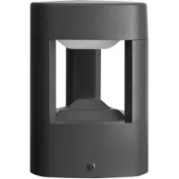 LUCANDE LED-Sockellampe Pirron, 20 cm, dreieckig, IP54