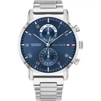 Tommy Hilfiger Kane Armbanduhr silber blau Edelstahl