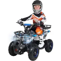 Actionbikes Motors Elektro Kinderquad Torino | 1000 Watt - 36 V - Pocket Quad bis 24 km/h - 3 Stufen - Kinder Elektroquad (Blau Polo)