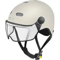 CP Carachillo E-Bike Helm creme - Wählen Sie aus klar oder selbsttönend Visier - Auch Nr.1 für Brillenträger!