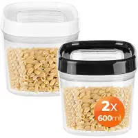 Kadax Lebensmittelbehälter-Produkte, loser Nudeldeckel, Kunststoff, 0,6 l, Set