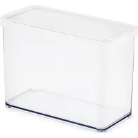 Rotho Premium Dose rechteckig 2,1 l LOFT, Farbe:Transparent / Weiß