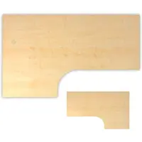 Bümö DIY Schreibtischplatte - Nachbildung Ahorn, Größe: Eckschreibtisch 200 x 120 cm