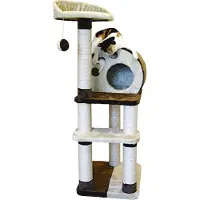 Kerbl Kratzbaum 84461 PLANET X 50 x 40 x 127cm Braun-Beige Katzenhöhle