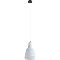 LINDBY Hängeleuchte Belarion, opal, 1-flg., Glas, Ø 23 cm