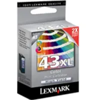 Lexmark #43XL Colour Print Cartridge, Magenta, Gelb, Tinte auf Pigmentbasis