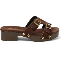Lazamani Clogs Damen Aria Braun Wildleder
