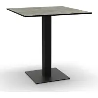 BIG Möbel Bistrotisch HPL Compact Premium | 80x80 cm Zement Grau | Gusseisen-Gestell 40x40 cm